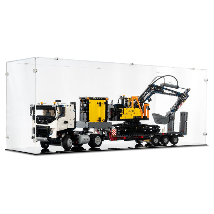 Volvo FMX Truck & EC230 Electric Excavator Display Case for LEGO 42175