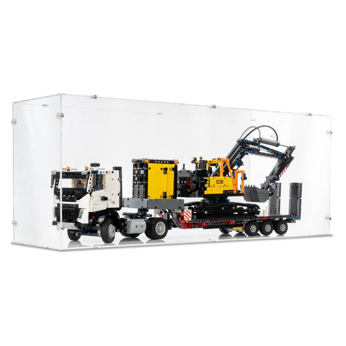 Volvo FMX Truck & EC230 Electric Excavator Display Case for LEGO 42175