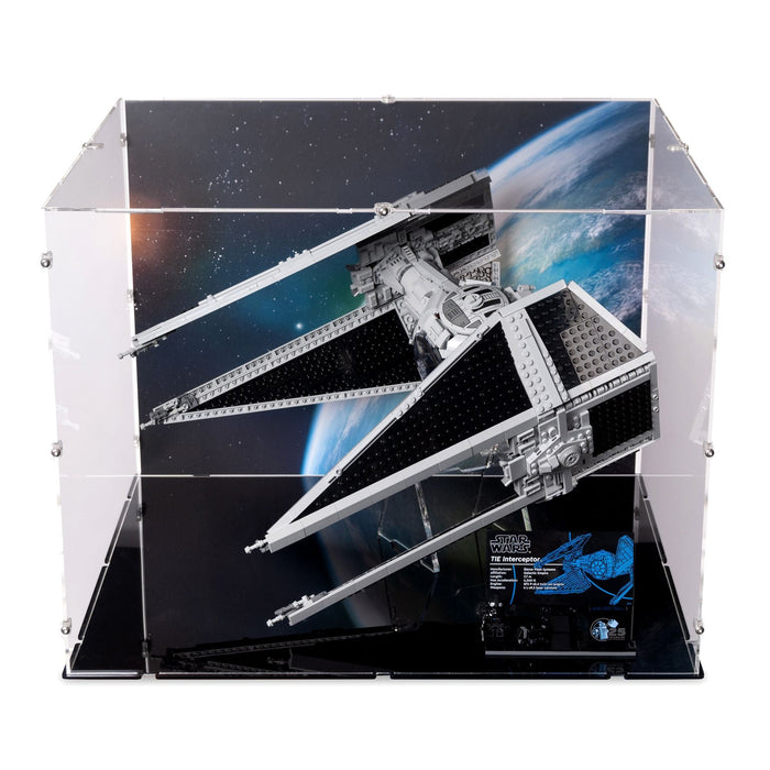 UCS TIE Interceptor XL Display Case & Stand for LEGO 75382