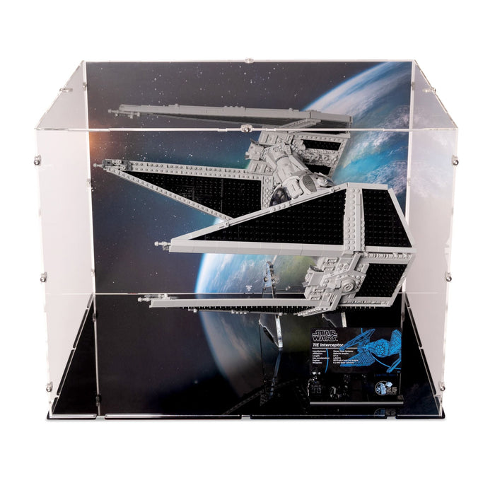 UCS TIE Interceptor XL Display Case & Stand for LEGO 75382