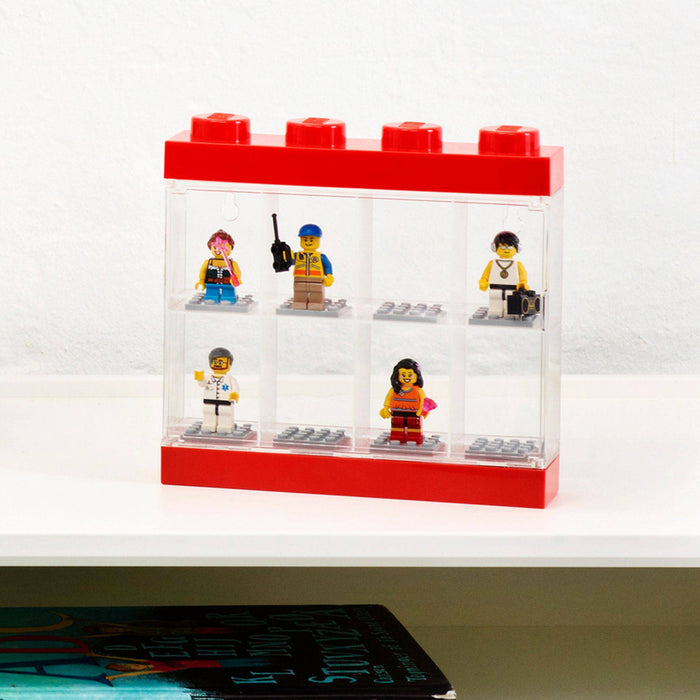 8 LEGO Minifigure Stackable Display Case - Red