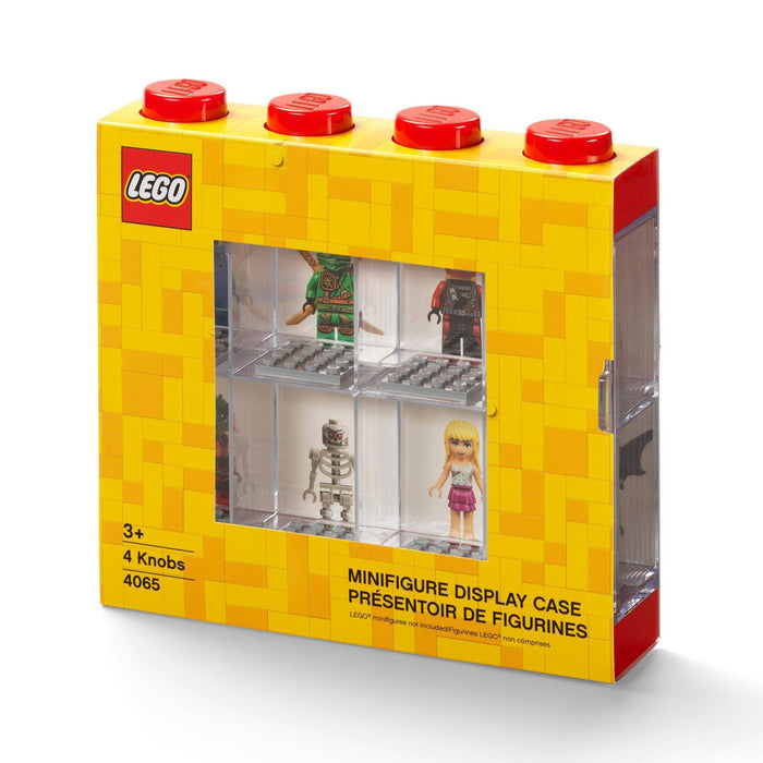 8 LEGO Minifigure Stackable Display Case - Red